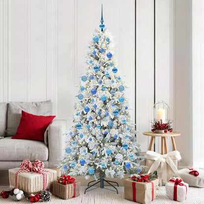 Árvore de Natal Articulada Artificial Branco 180 cm PE e PVC