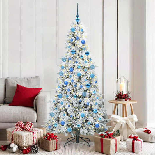 Árvore de Natal Articulada Artificial Branco 180 cm PE e PVC