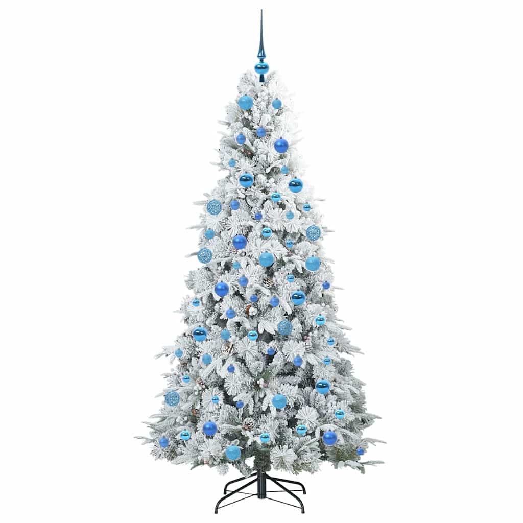 Árvore de Natal Articulada Artificial Branco 180 cm PE e PVC