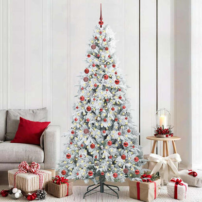 Árvore de Natal Articulada Artificial Branco 210 cm PE e PVC