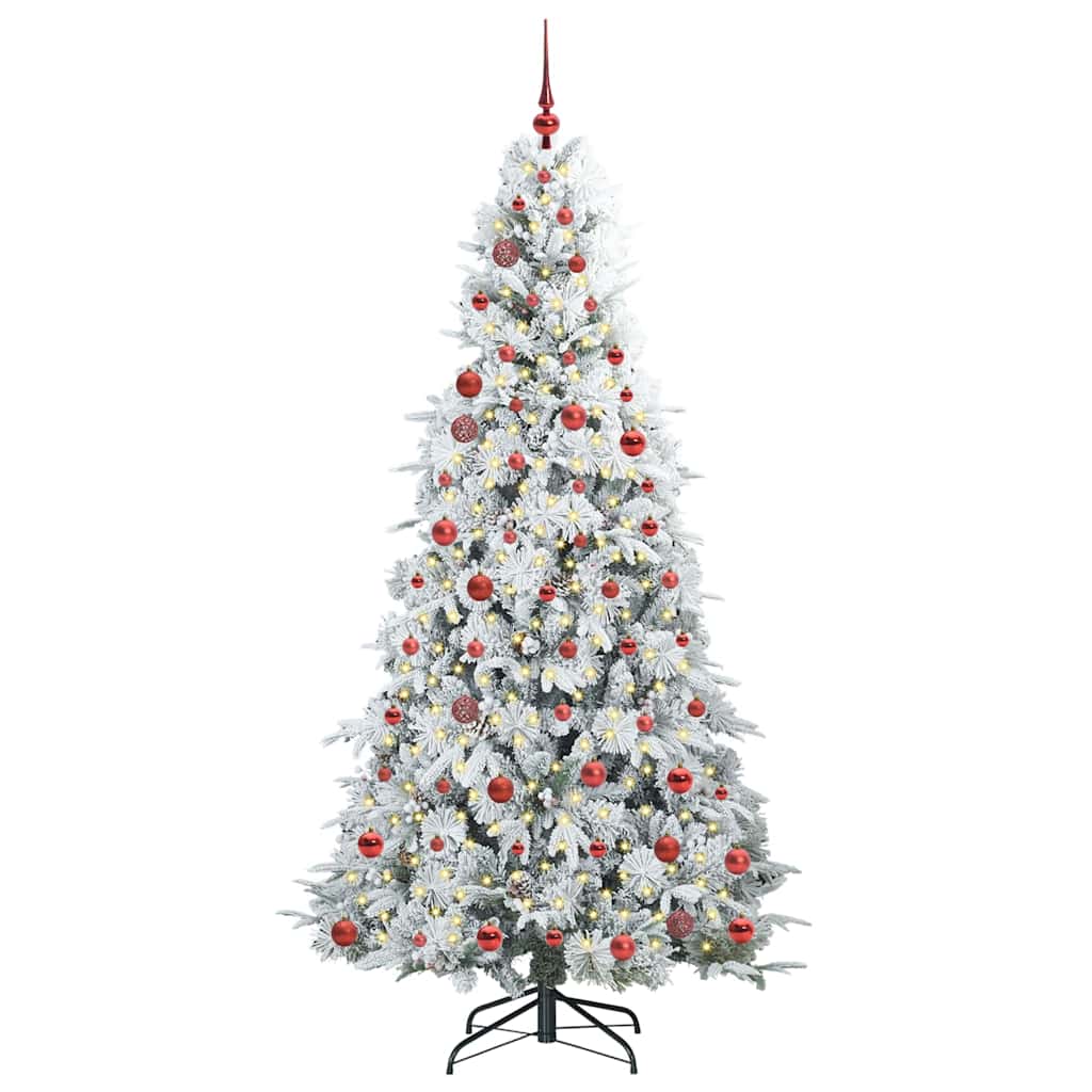 Árvore de Natal Articulada Artificial Branco 210 cm PE e PVC