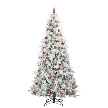 Árvore de Natal Articulada Artificial Branco 210 cm PE e PVC