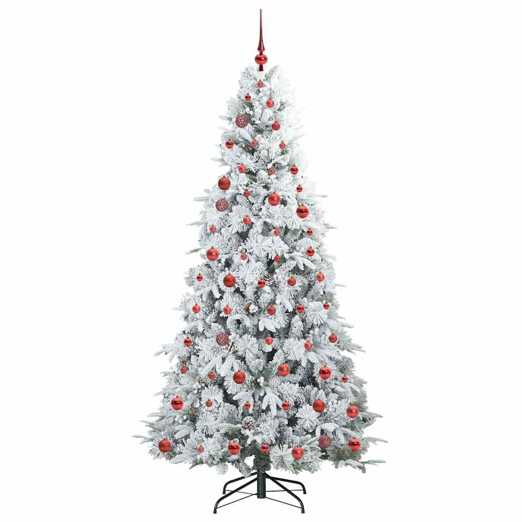 Árvore de Natal Articulada Artificial Branco 210 cm PE e PVC