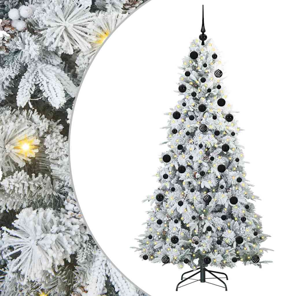 Árvore de Natal Articulada Artificial Branco 210 cm PE e PVC