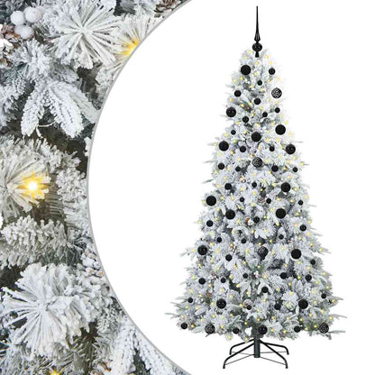 Árvore de Natal Articulada Artificial Branco 210 cm PE e PVC