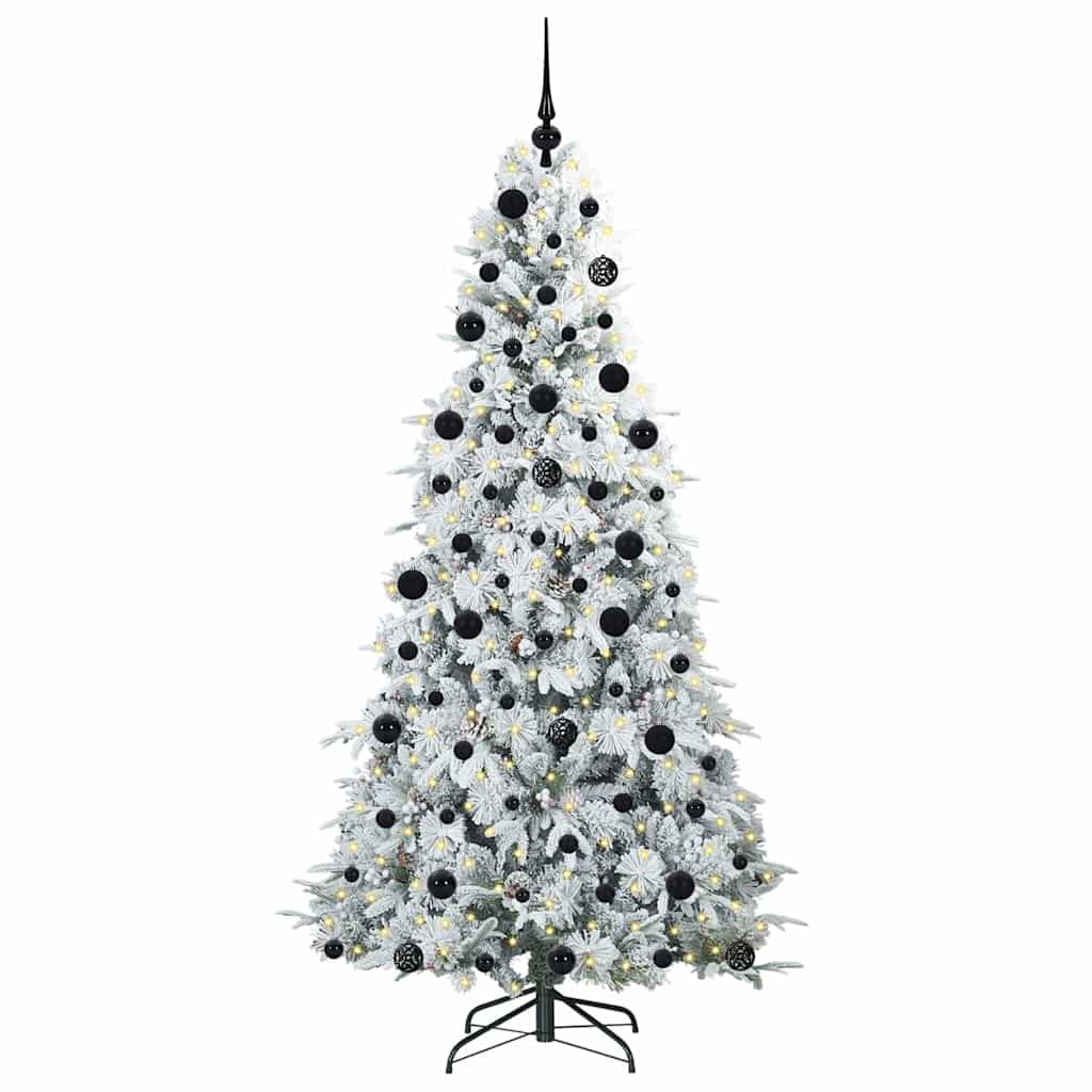 Árvore de Natal Articulada Artificial Branco 210 cm PE e PVC