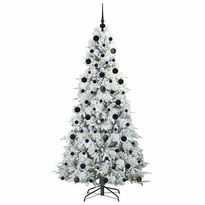 Árvore de Natal Articulada Artificial Branco 210 cm PE e PVC