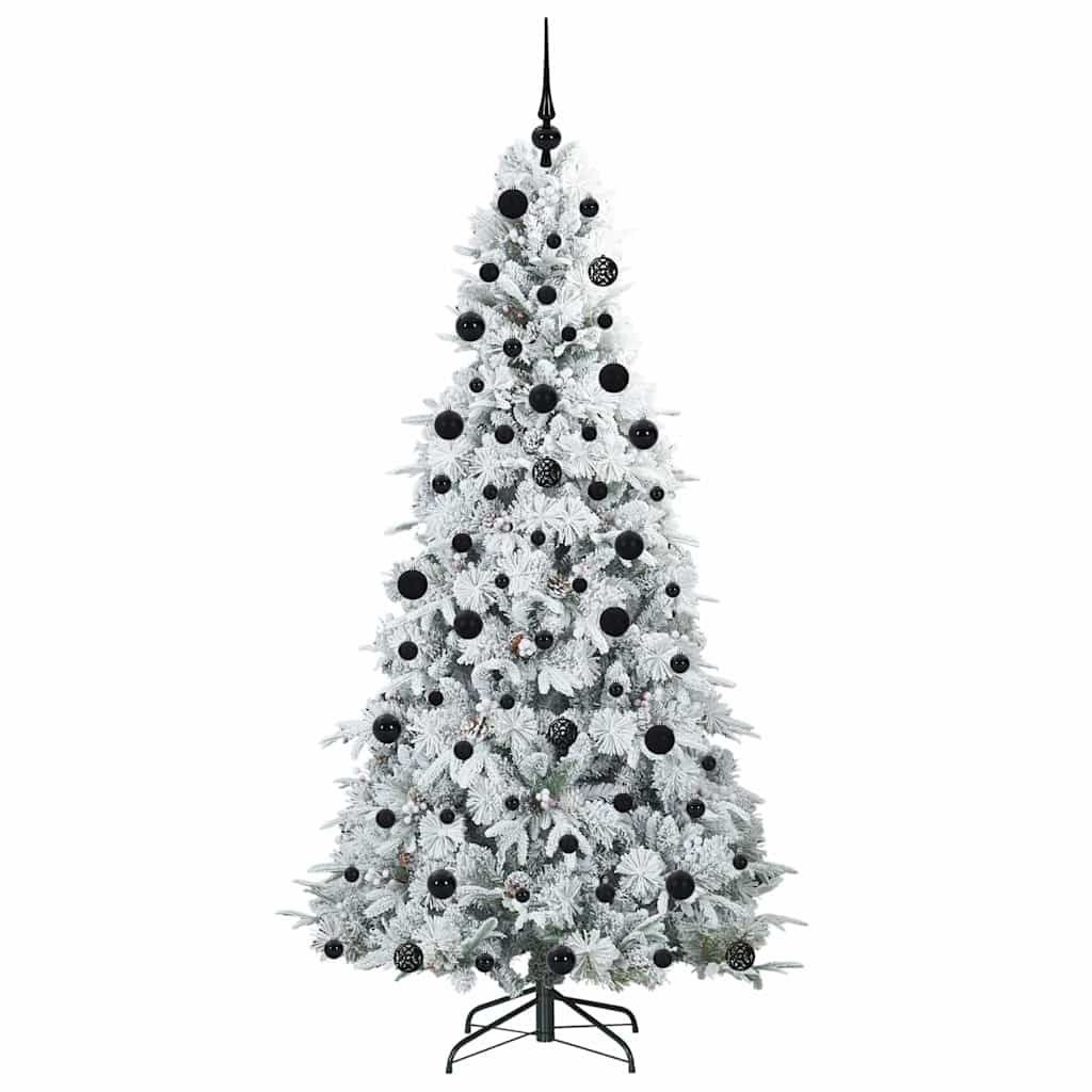 Árvore de Natal Articulada Artificial Branco 210 cm PE e PVC