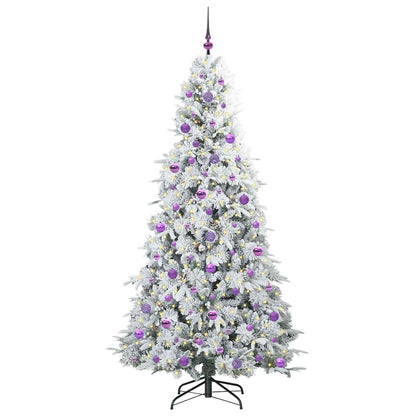 Árvore de Natal Articulada Artificial Branco 210 cm PE e PVC