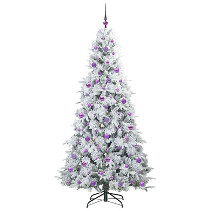 Árvore de Natal Articulada Artificial Branco 210 cm PE e PVC