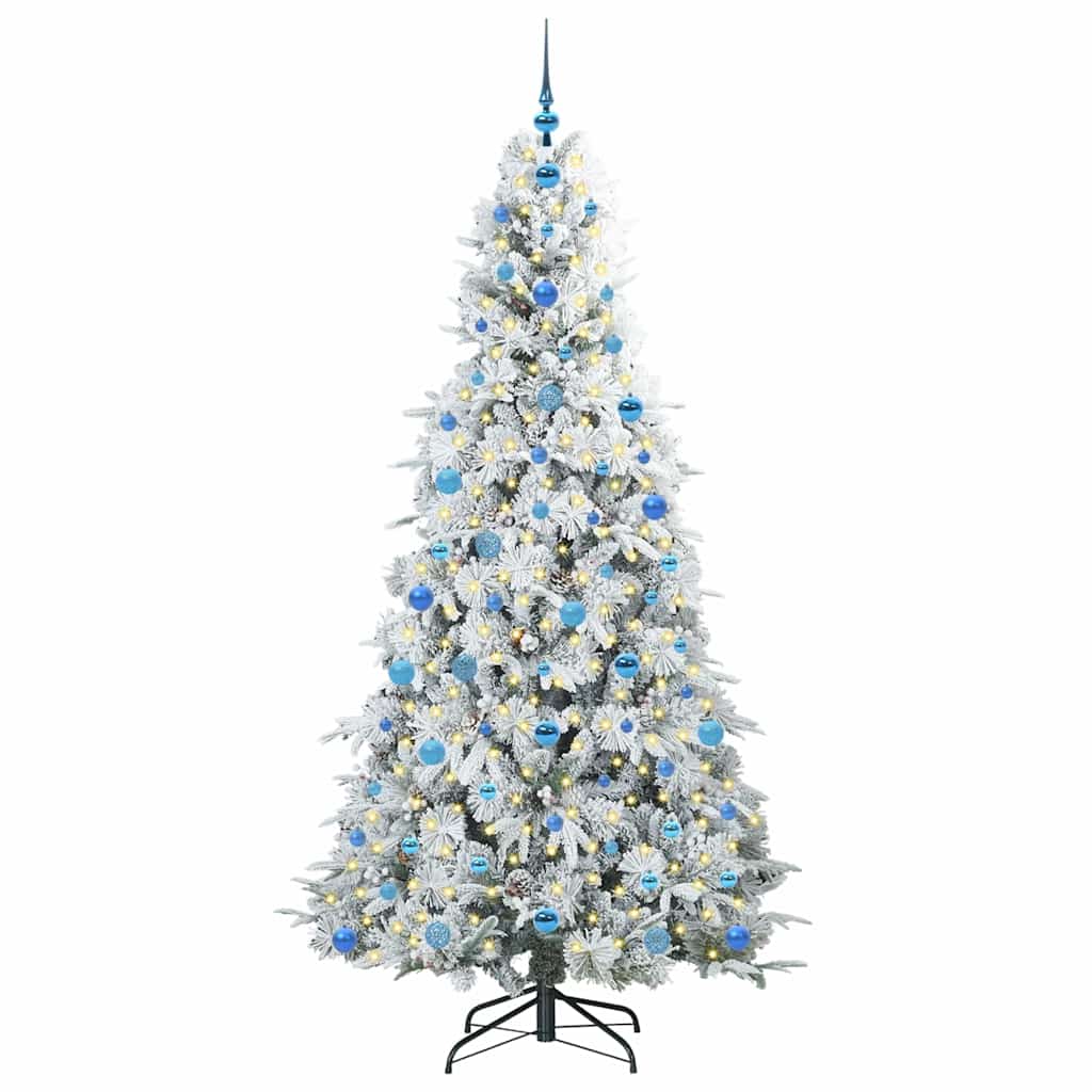 Árvore de Natal Articulada Artificial Branco 210 cm PE e PVC