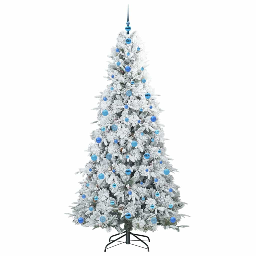 Árvore de Natal Articulada Artificial Branco 210 cm PE e PVC
