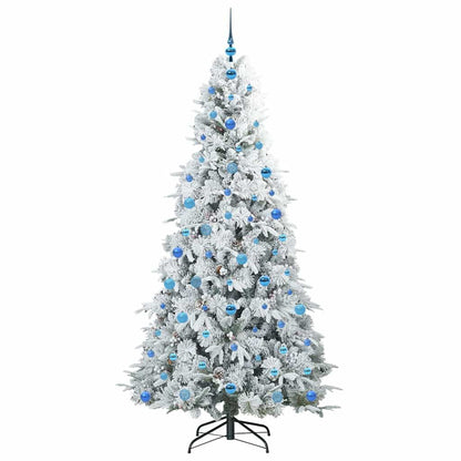 Árvore de Natal Articulada Artificial Branco 210 cm PE e PVC