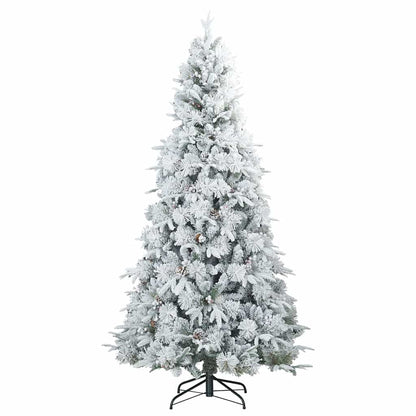 Árvore de Natal Articulada Artificial Branco 210 cm PE e PVC