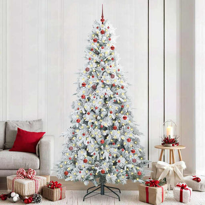 Árvore de Natal Articulada Artificial Branco 240 cm PE e PVC