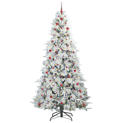 Árvore de Natal Articulada Artificial Branco 240 cm PE e PVC