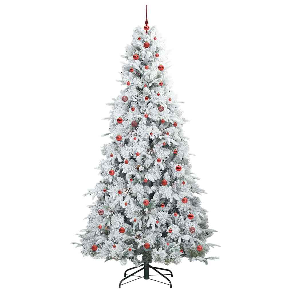 Árvore de Natal Articulada Artificial Branco 240 cm PE e PVC