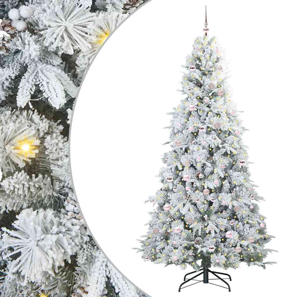 Árvore de Natal Articulada Artificial Branco 240 cm PE e PVC