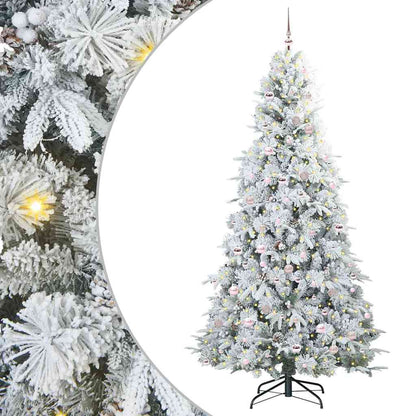 Árvore de Natal Articulada Artificial Branco 240 cm PE e PVC