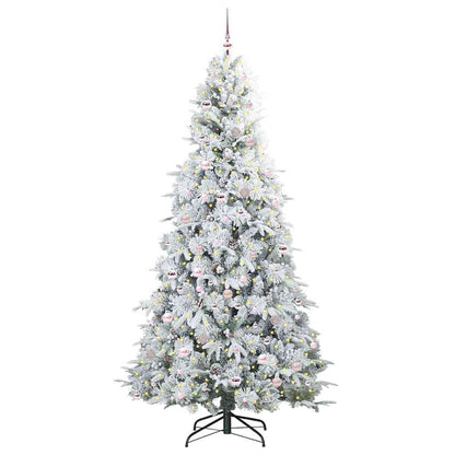 Árvore de Natal Articulada Artificial Branco 240 cm PE e PVC