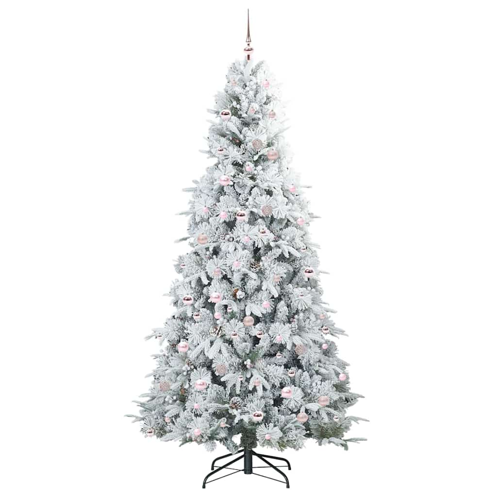 Árvore de Natal Articulada Artificial Branco 240 cm PE e PVC