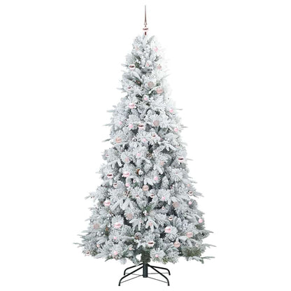 Árvore de Natal Articulada Artificial Branco 240 cm PE e PVC