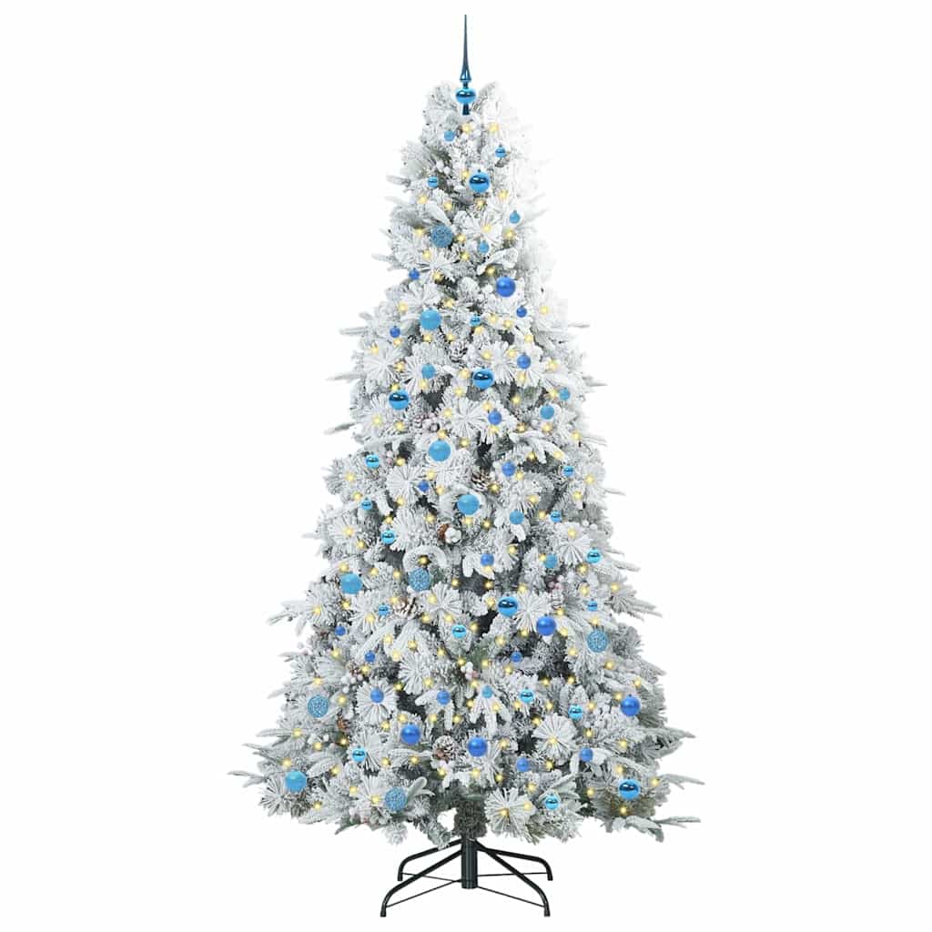 Árvore de Natal Articulada Artificial Branco 240 cm PE e PVC