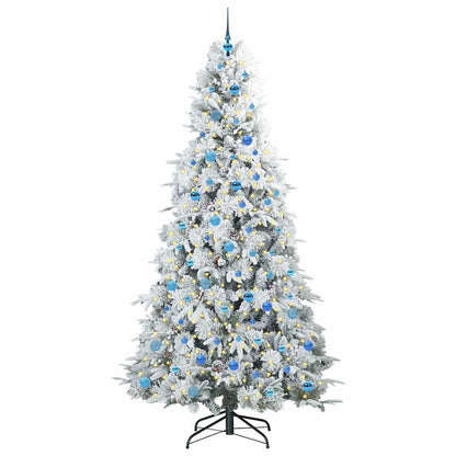 Árvore de Natal Articulada Artificial Branco 240 cm PE e PVC