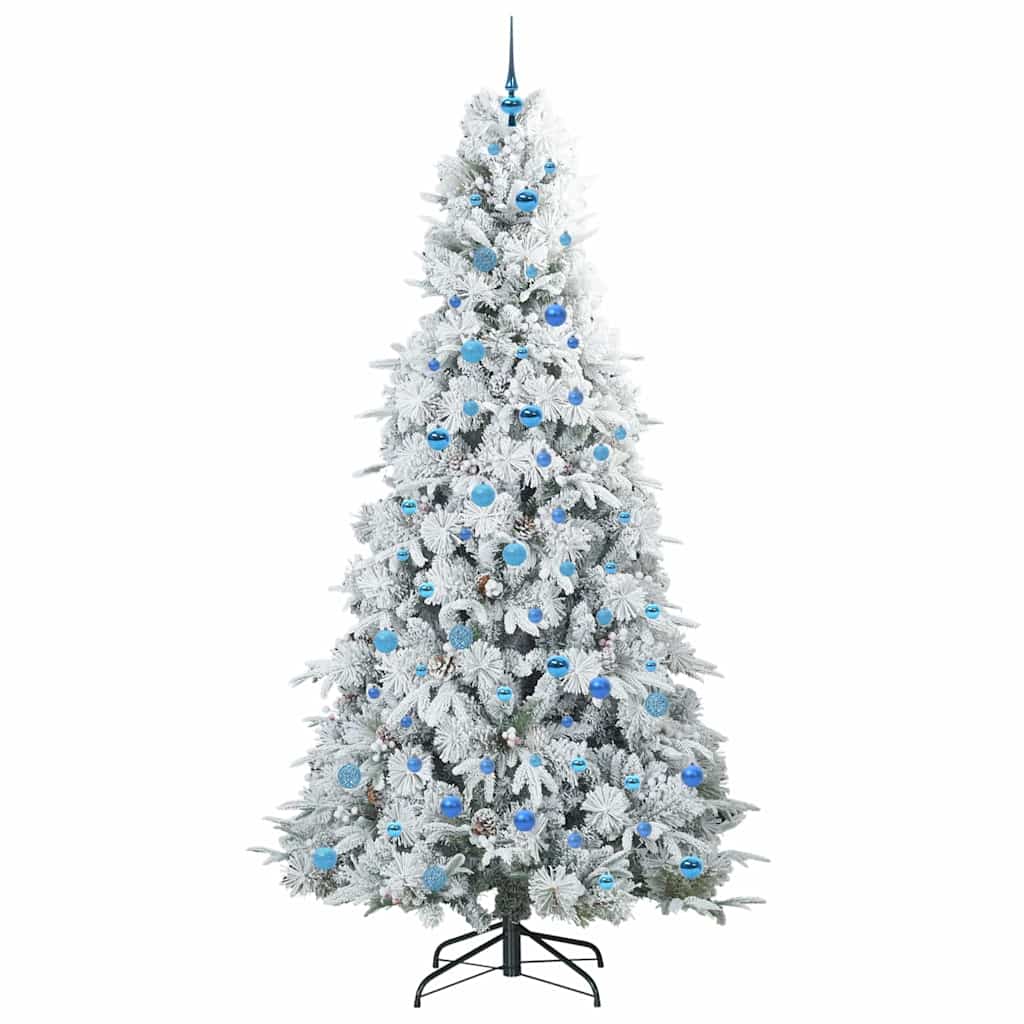 Árvore de Natal Articulada Artificial Branco 240 cm PE e PVC