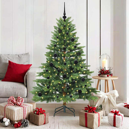 Árvore de Natal Artificial com 150 LEDs Verde 150 cm PE e PVC