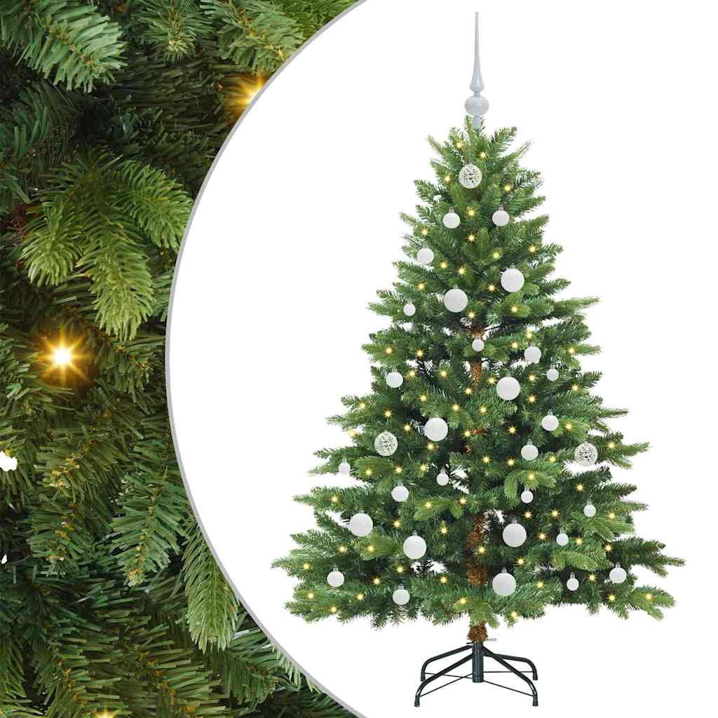 Árvore de Natal Artificial com 150 LEDs Verde 150 cm PE e PVC