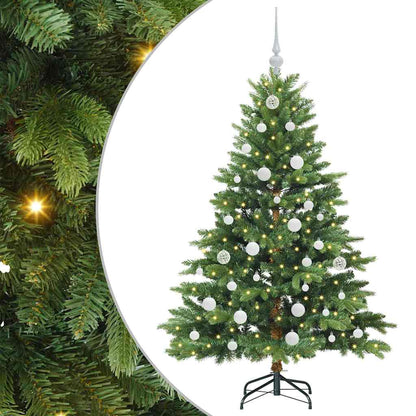 Árvore de Natal Artificial com 150 LEDs Verde 150 cm PE e PVC