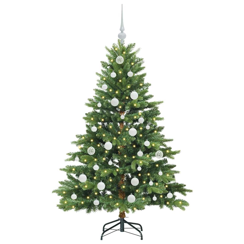 Árvore de Natal Artificial com 150 LEDs Verde 150 cm PE e PVC