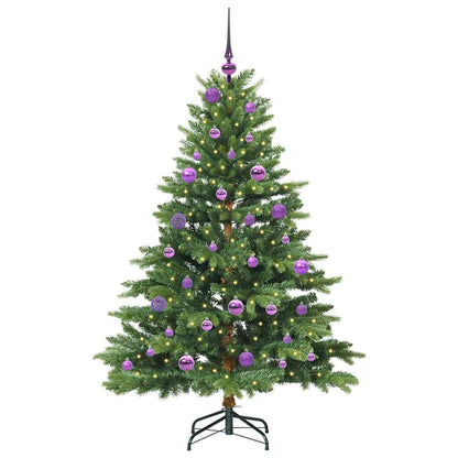 Árvore de Natal Artificial com 150 LEDs Verde 150 cm PE e PVC
