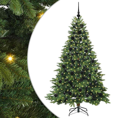 Árvore de Natal Artificial com 300 LEDs Verde 180 cm PE e PVC