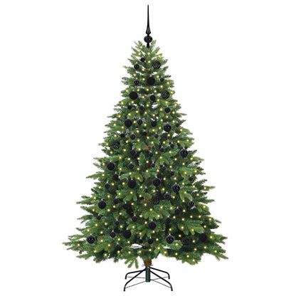 Árvore de Natal Artificial com 300 LEDs Verde 180 cm PE e PVC