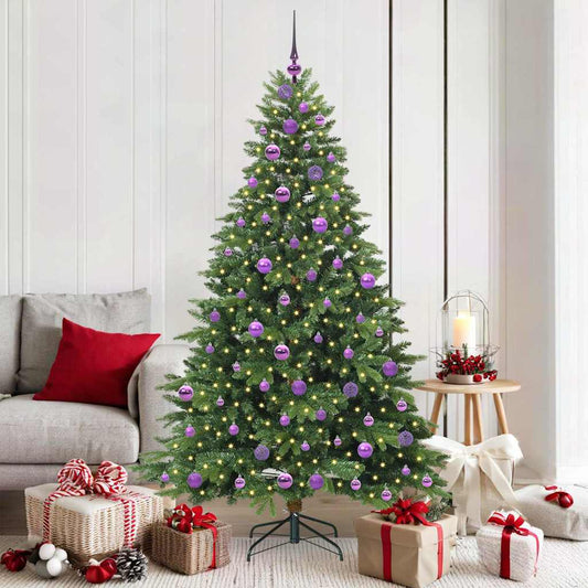 Árvore de Natal Artificial com 300 LEDs Verde 180 cm PE e PVC