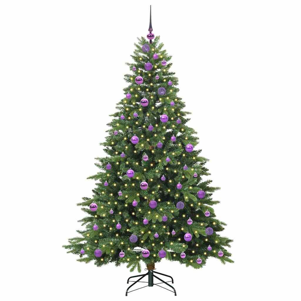 Árvore de Natal Artificial com 300 LEDs Verde 180 cm PE e PVC