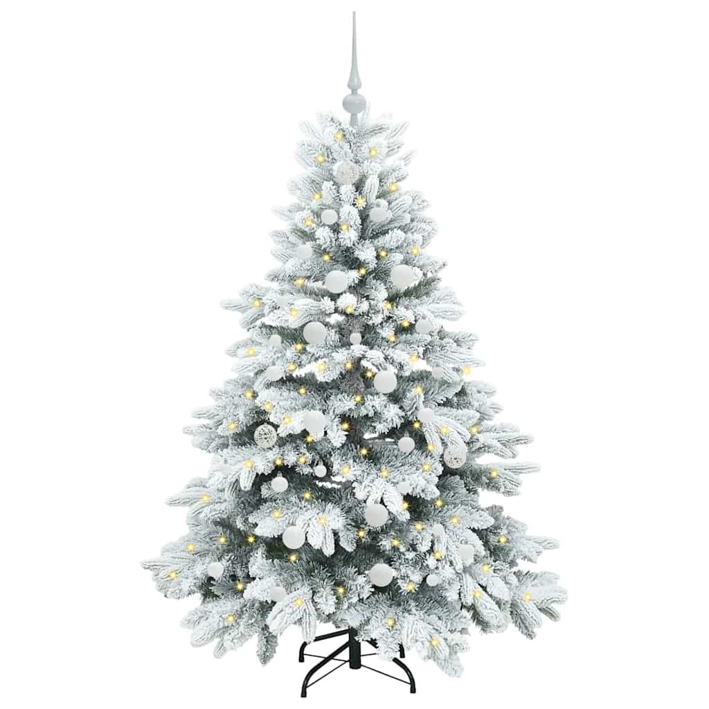 Árvore de Natal Artificial com 150 LEDs Branco 150 cm PE e PVC