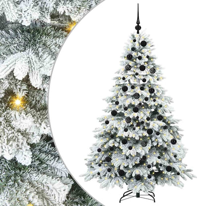 Árvore de Natal Artificial com 300 LEDs Branco 180 cm PE e PVC