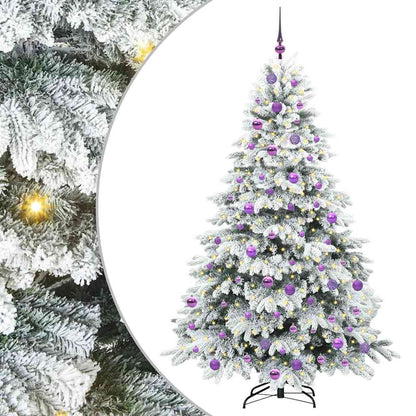 Árvore de Natal Artificial com 300 LEDs Branco 180 cm PE e PVC