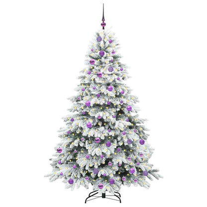 Árvore de Natal Artificial com 300 LEDs Branco 180 cm PE e PVC