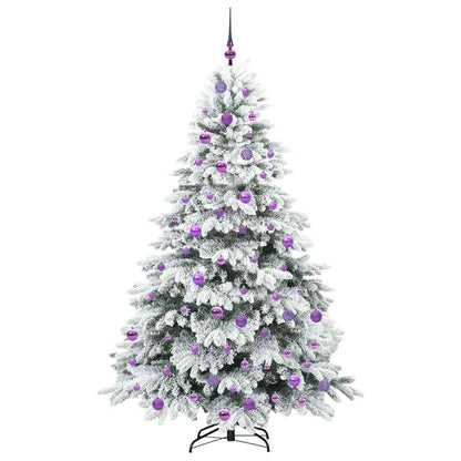 Árvore de Natal Artificial com 300 LEDs Branco 180 cm PE e PVC
