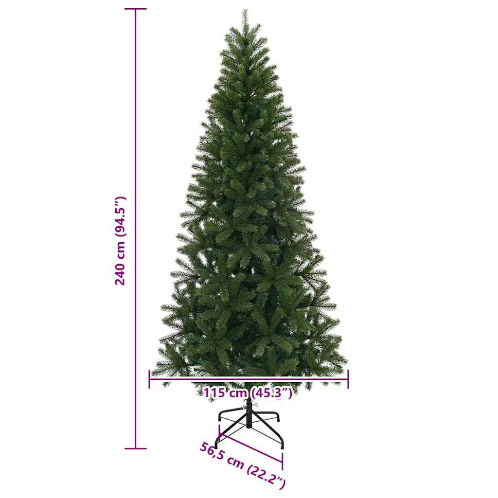 Árvore de Natal Artificial Verde 240 cm PVC, PE e aço