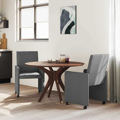 Cadeiras de Jantar 2 pcs Cinzento escuro 57 x 66 x 94 cm tecido