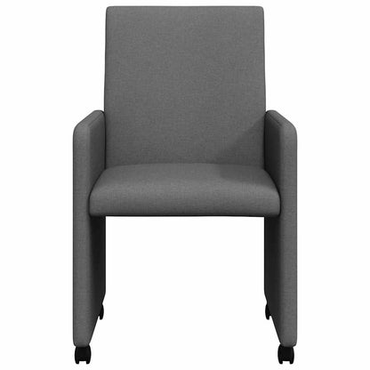 Cadeiras de Jantar 2 pcs Cinzento escuro 57 x 66 x 94 cm tecido