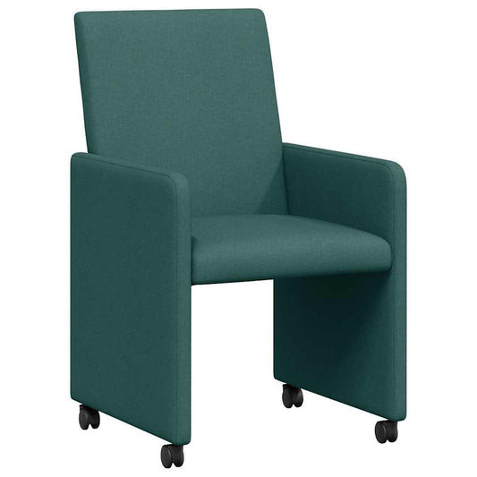 Cadeiras de Jantar 2 pcs Verde-escuro 57 x 66 x 94 cm tecido
