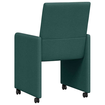 Cadeiras de Jantar 2 pcs Verde-escuro 57 x 66 x 94 cm tecido