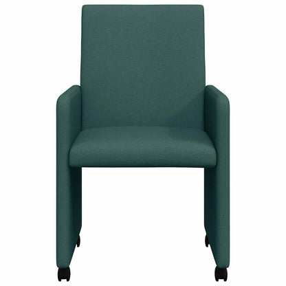 Cadeiras de Jantar 2 pcs Verde-escuro 57 x 66 x 94 cm tecido