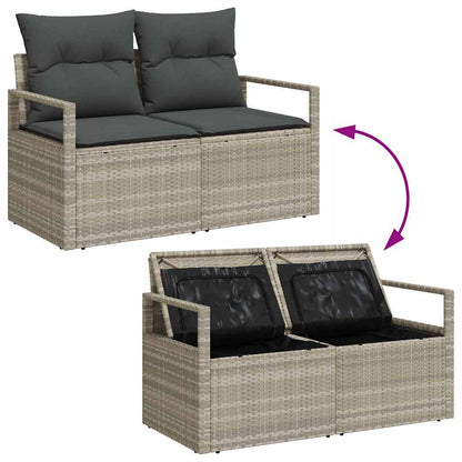 Conjunto de Sofá de Jardim 6 pcs Cinza Claro e Cinza Escuro
